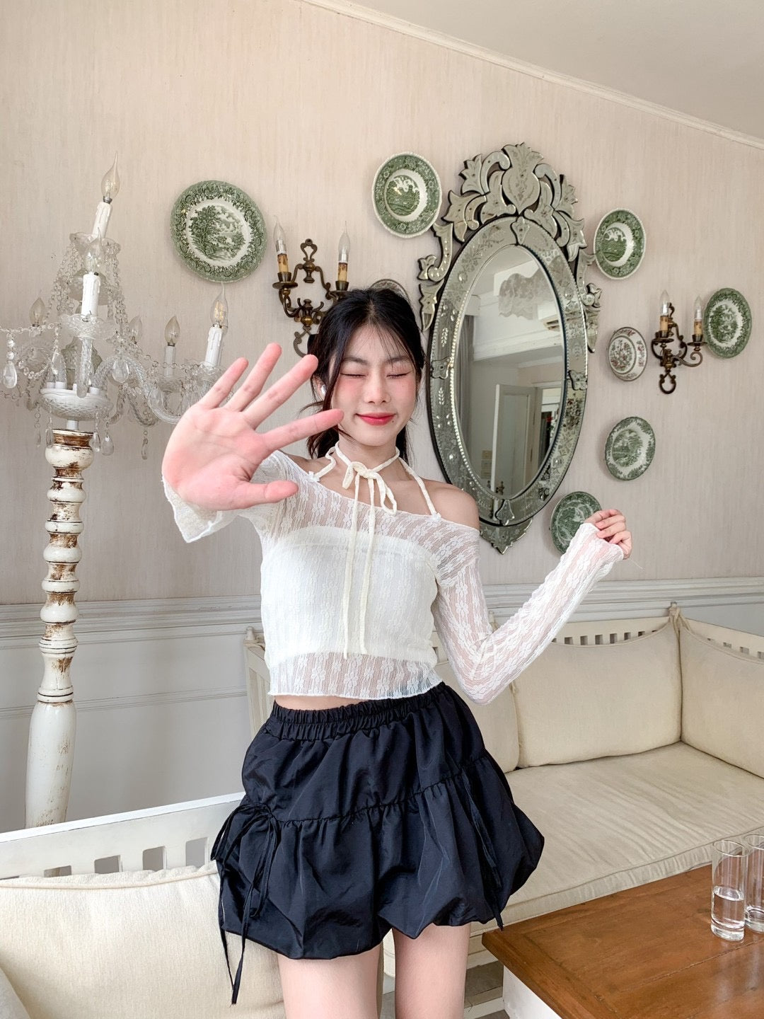 π Annabell tops π
Color : white / cream / black
Size :