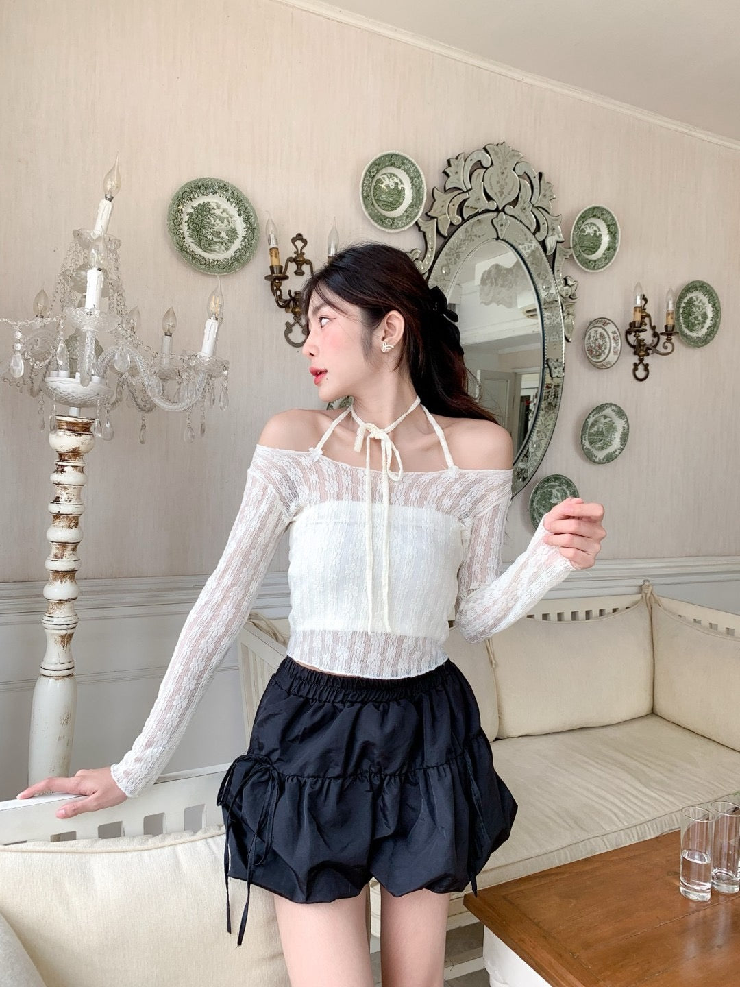 π Annabell tops π
Color : white / cream / black
Size :