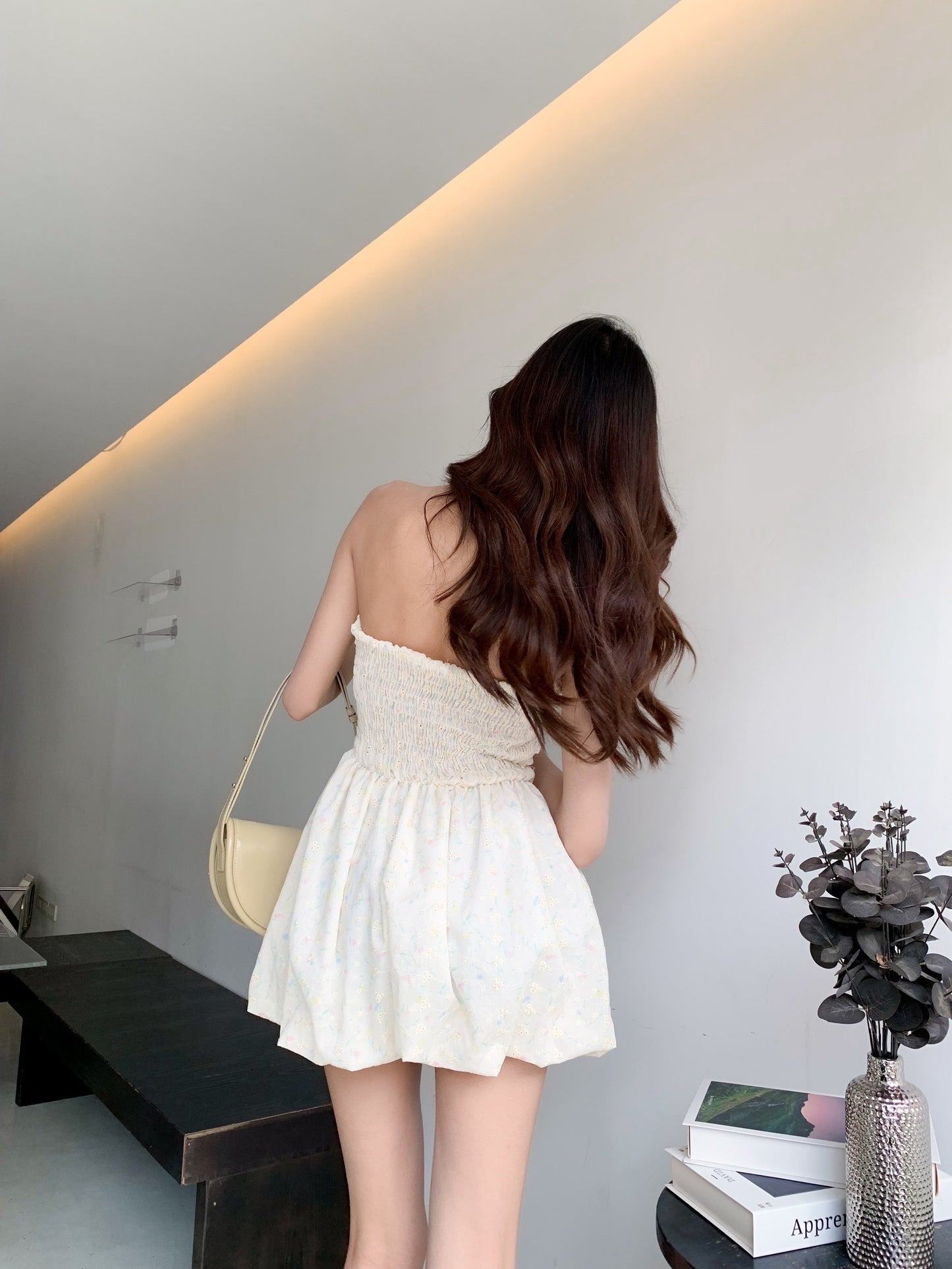 π· Julie Mini dress ππ
Color : white  / cream / pink
