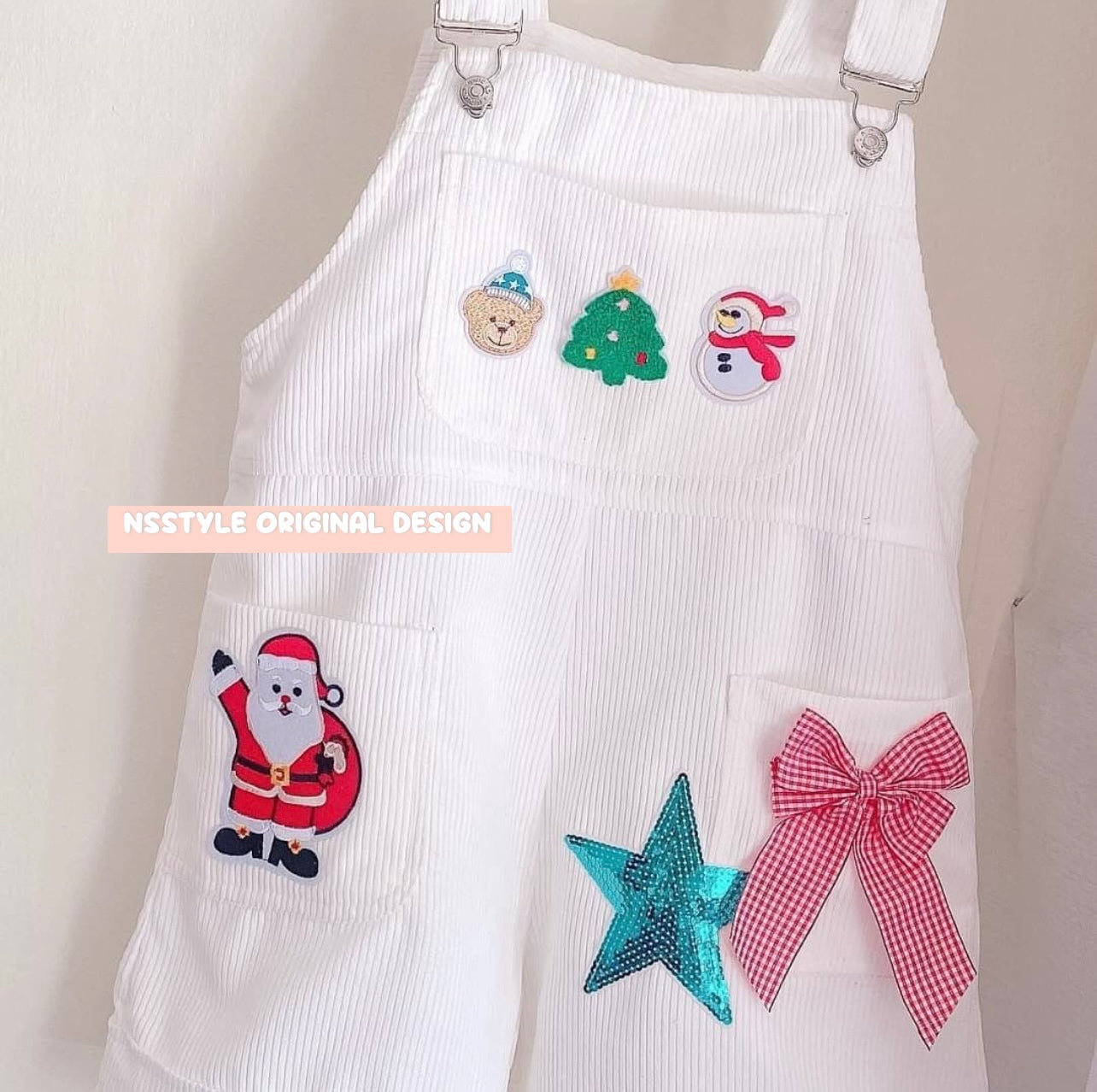 🎅Christmas Denim shorts Overalls 🎅