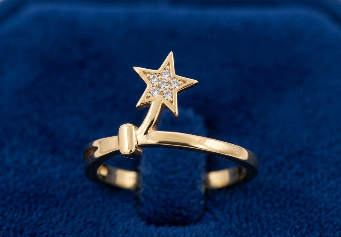 Golden Stainless Steel Adjustable Rings Collection