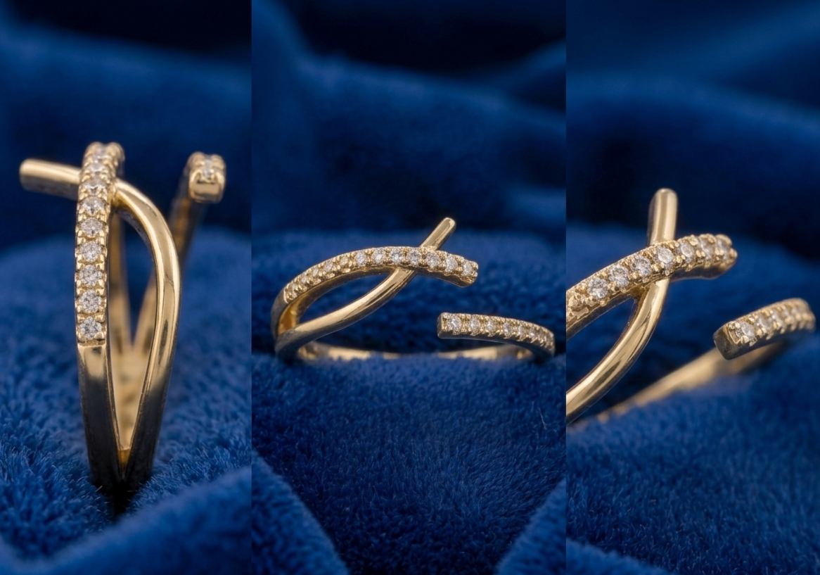Golden Stainless Steel Adjustable Rings Collection