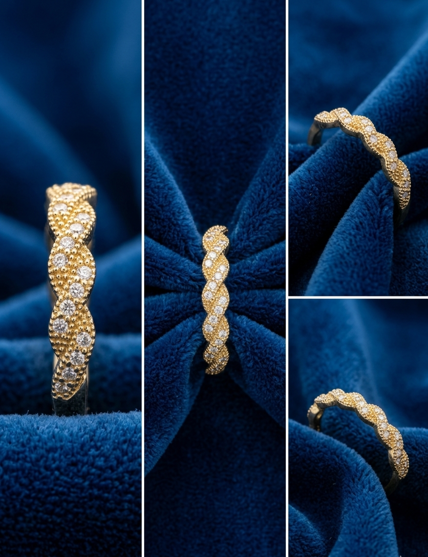 Golden Stainless Steel Adjustable Rings Collection