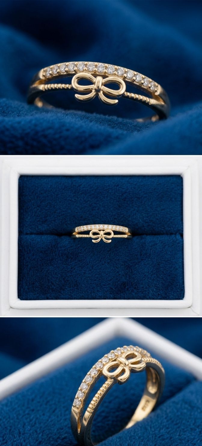 Golden Stainless Steel Adjustable Rings Collection