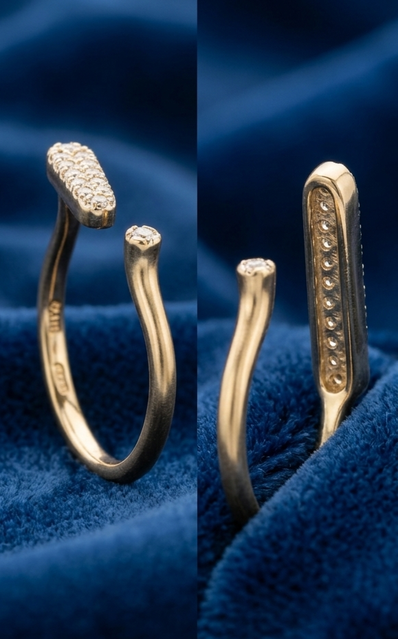 Golden Stainless Steel Adjustable Rings Collection